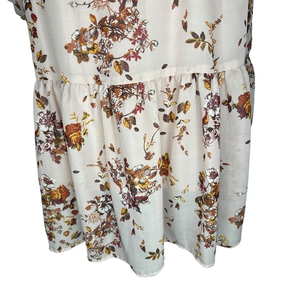 Hi-Neck Floral Cottagecore Midi Dress Lace Floral Pink Mauve Woman - Size S - Picture 6 of 10